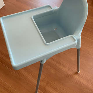 【ネット決済】IKEA 子供用椅子　ハイチェア　ブルー