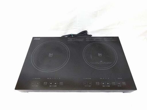 【恵庭】ヤマダ　IH調理器　YIH-E14G2　2020年製　1400ｗ　50/60HZ　ブラック　高年式　2口　中古品　PayPay支払いOK！