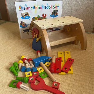 【ネット決済・配送可】木製　大工ごっこ　おもちゃ　