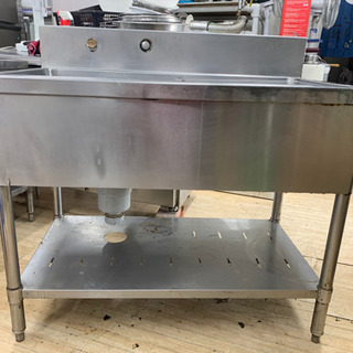 P3027 業務用　1槽シンク　ステンレス　幅100×奥行60×高さ95cm 厨房　プラクラ東区本町店　札幌