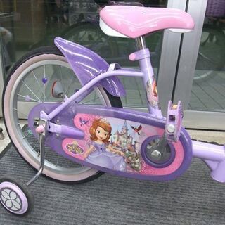 18インチ 子供自転車 アイデス ソフィア&スカイ パープル カゴ付き 補助輪付き ☆ PayPay(ペイペイ)決済可能 ☆ 札幌市 北区 屯田
