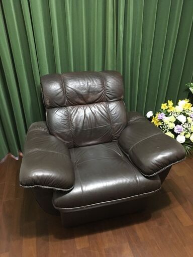 本革高級ソファ３点セット