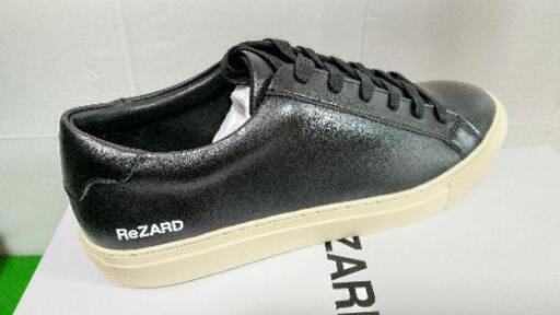 ③【ReZARD】ロゴ レザースニーカー \n宮迫エディション\nオフホワイトモデル\n