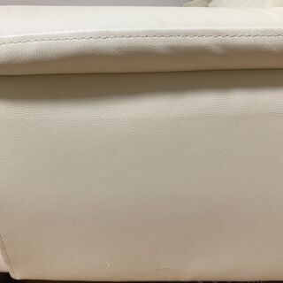 ニトリ　2人用合皮ソファ(Nシールドキャッツ3 IV)  WHITE