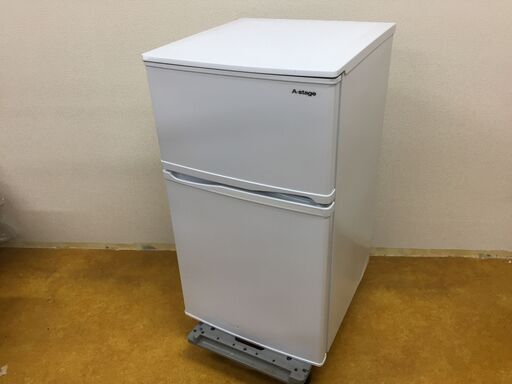 未使用品  A-stage 90L 2ドア 冷蔵庫 ホワイト BR-90W 2020年