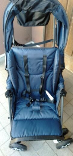 【中古】KATOJI二人乗りベビーカー　ふたりでゴー　レインカバー付