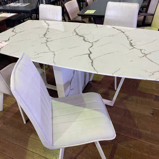 大理石風の食卓5点セット　