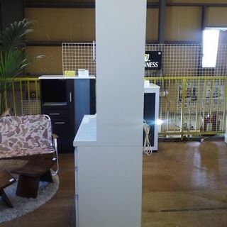 【愛品倶楽部柏店】　Ｐａｍｏｕｎａ　パモウナ　２枚スライド扉キッチンボード　白　【店舗同時販売中】