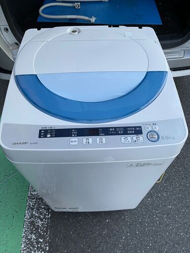 都内近郊無料で配送、設置いたします■2015年製　洗濯機　SHARP　5.5キロ　ES-GE55P■SH01