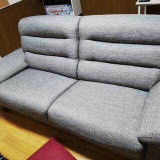 NITORIの三人がけソファー　NポケットA12シリーズ　オットマンつき