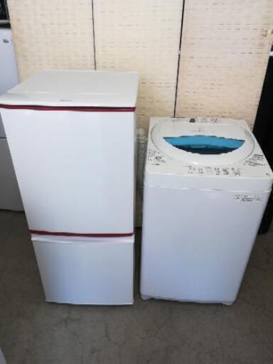 国産セット【送料・設置無料】⭐急ぎも対応可能⭐東芝洗濯機5kg＋シャープ冷蔵庫137L⭐JWA77