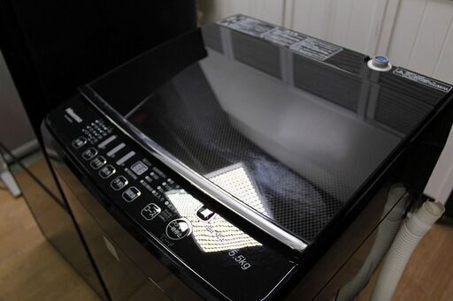 ｈブラックガラストップ家電2点セット　2ドア冷蔵庫 ミラーデザイン 110L／洗濯機 ブラック 5.5㎏　自社配送エリア限定  家電セット 店頭引取大歓迎♪ R3242) hブラックガラストップ家電2点セット 2ドア冷蔵庫 ミラーデザイン