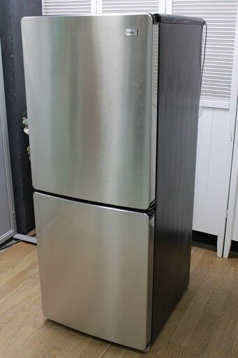 ハイアール2019年製148L冷蔵庫 ステンレスブラック 美品 送料/設置無料-