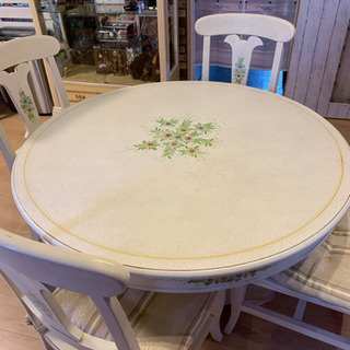 ロココ調 ダイニングテーブルセット