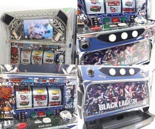 パチスロ実機 スパンキー ブラックラグーン2 コイン不要機 家庭用電源 
