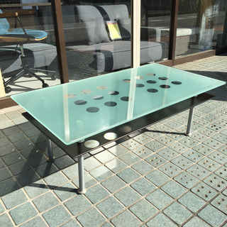 ※終了※【ガラステーブル】幅約105cm センター テーブル 机 家具