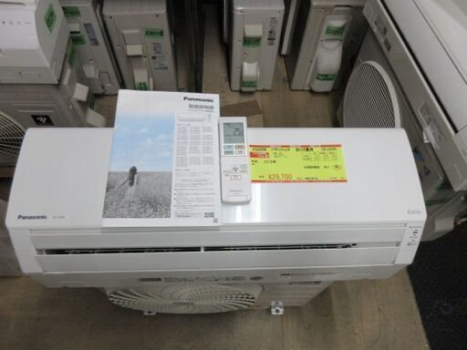 K02256　パナソニック　 中古エアコン　主に6畳用　冷房能力 2.2KW ／ 暖房能力2.2KW