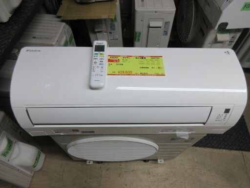 K02257　ダイキン　 中古エアコン　主に8畳用　冷房能力 2.5KW ／ 暖房能力2.8KW