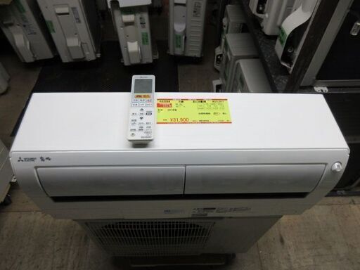 K02258　三菱　 中古エアコン　主に6畳用　冷房能力 2.2KW ／ 暖房能力　2.5KW