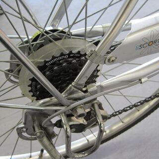 27インチ 自転車 6段変速 カギ ライト付き ママチャリ シティサイクル