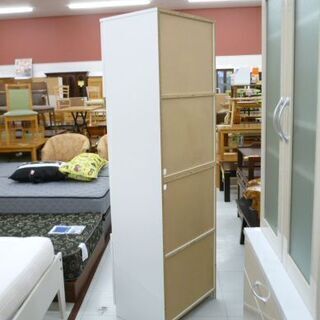 食器棚 ホワイト 幅56.5×奥行43×高180㎝ キッチン収納 スリムタイプ 苫小牧