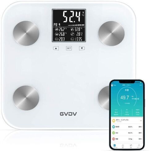 CVDV体重計 体組成計 体脂肪計 スマホ連動 Bluetooth体重計 アプリ