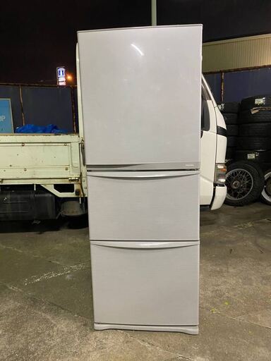 TOSHIBA 東芝 ノンフロン 3ドア冷凍冷蔵庫 シルバー GR-E34N（SS） 340L 右開き 2013年製