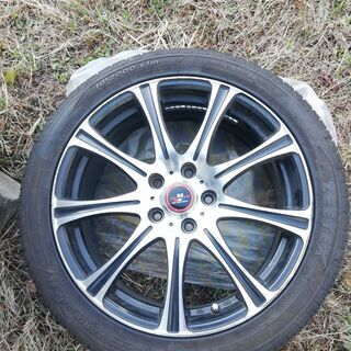 8分山以上　225/45R18　7J+53　114.3　夏タイヤ　アルミ　4本セット　オデッセイ