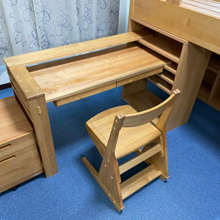システムベッド学習机　堀田木工所製　国産　美品　６年使用