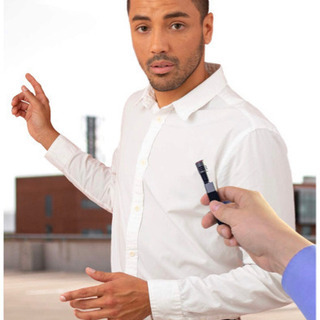 【新品未使用】SmartMike+ 充電式ワイヤレスBluetoothマイク（黒）- SmartMike+専用単一指向性マイク + サウンドピックアップ品質を向上 アクティブノイズリダクション機能付き