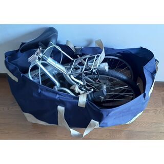 6速 オートライト 超軽量 折りたたみ自転車 ほぼ未使用 20インチ、フロントバッグ 、ワイヤーロック