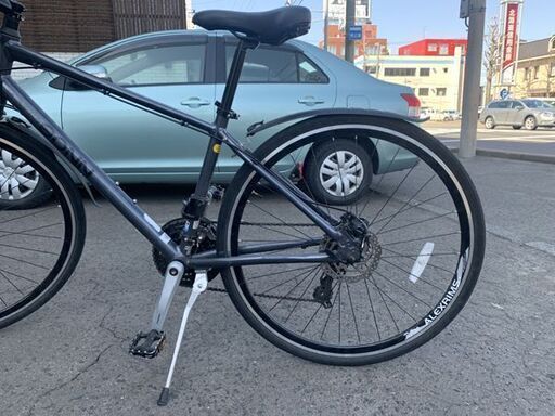 SPNN クロスバイク 自転車 ブラック系 3x8速 ディスクブレーキ 前後 