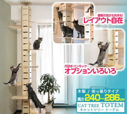 決定しました☆クリアボウルで肉球鑑賞♡美品✨【Used】キャットタワー　キャットツリー　TOTEM　フルセット