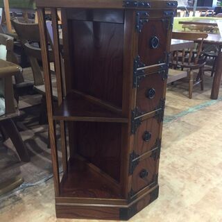 【愛品館市原店】和風コーナーキャビネット【管理IWK015271-104】