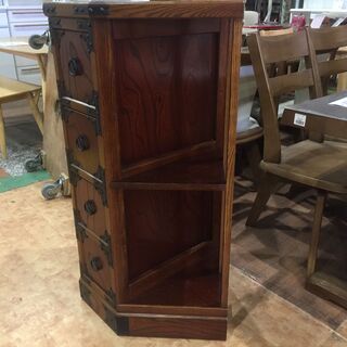 【愛品館市原店】和風コーナーキャビネット【管理IWK015271-104】