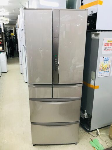 「リサイクルショップどりーむ荒田店」　3206　冷蔵庫　HITACHI　2019年製　！新品価格約15万円！大容量505L！　製氷OK　ヘコミあり　「3か月の保証付き」