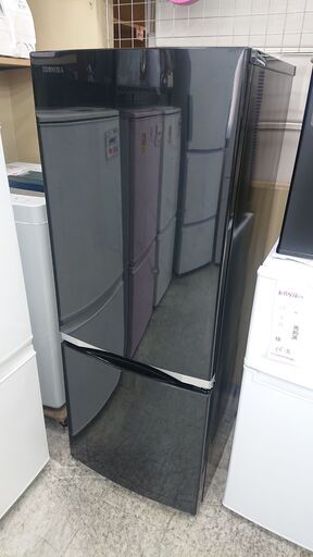 冷蔵庫　東芝　GR-M15BS　2017年製　153L　2ドア　TOSHIBA　単身サイズ　大容量　大き目冷蔵庫（W126）