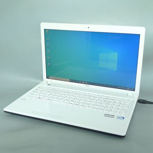 送料無料 ホワイト 1台限定 ノートパソコン 中古良品 15.6型 NEC PE-LE150J1 Celeron 4GB 640GB DVDRW 無線 カメラ Windows10 LibreOffice