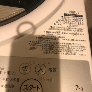2019年製東芝洗濯機7キロタイプ品番AW7G6