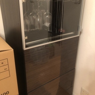 ワイングラスハンガー・ワインラック付き食器棚(IKEA)差し上げます