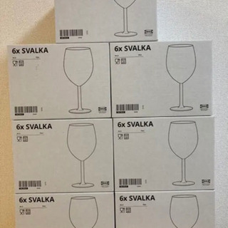 【ネット決済】IKEA スヴァルカ　ワイングラス　6個セット　11個
