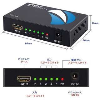 HDMI 分配器 1入力4出力 自動切替 高解像度 1080P/...