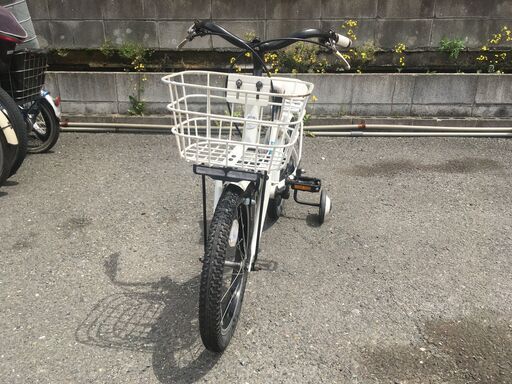 整備済み　美品　ブリヂストン　ビッケ　　幼児用自転車　補助輪付　白
