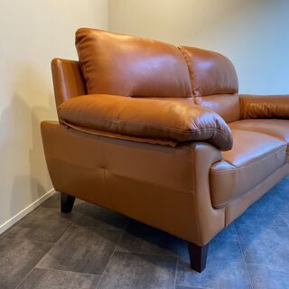 ソファ 2.5ソファ 2.5人掛け キャメル 中古品