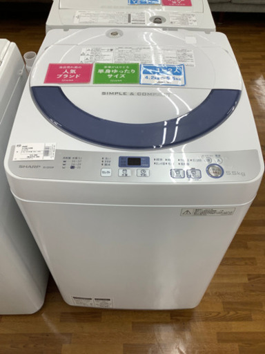 安心の6ヶ月保証付き　全自動洗濯機　SHARP  16280円