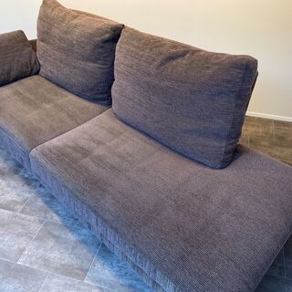 カリモク karimoku ソファ 茶 3シーター カリモク家具 中古品