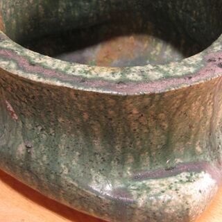 珍品 ひろ窯 藤井敬之・作 習作・緑釉大花入 新品未使用 - 大阪市