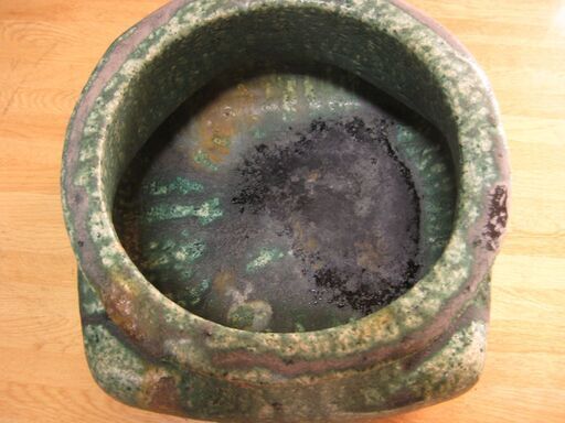 珍品 ひろ窯 藤井敬之・作 習作・緑釉大花入 新品未使用