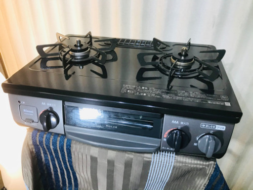 LP用２口ガスコンログリル未使用清掃済