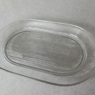 【ネット決済】HOYAガラス 楕円中皿 未使用品